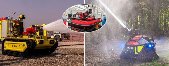 Robotic Firefighting Systems with FireDos fire monitors